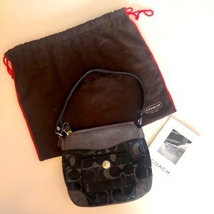 Black coach signature collection purse